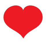 Ein rotes Herz.